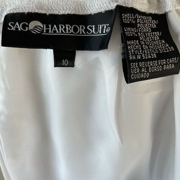 NWT Sag Harbor Suit White Jacket and Skirt Size 10 - Picture 16 of 16